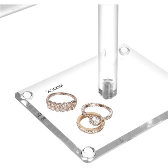 Premium Acrylic Round Jewelry Display Tree Stand - Bracelet Holder, Necklace - Picture 5 of 7